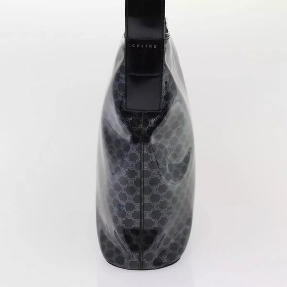 CELINE Macadam Canvas Shoulder Bag Vinyl Black - Picture 15 of 16